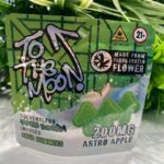 To the moon- Solventless Hash Rosin Infused Sour Gummies- Astro Apple- 200mg