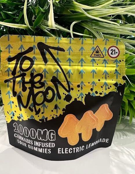 To The Moon- Infused Sour Gummies- Electric Lemonade- 1000mg
