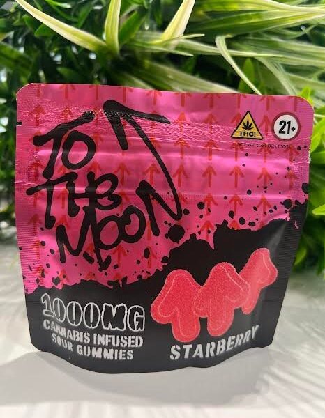 To The Moon- Infused Sour Gummies-Starberry – 1000mg