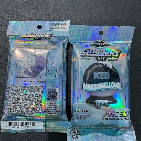 SLUGGERS X COOKIES- INFUSED JOINTS 5PCK- ICED MARSHMELLOWZ