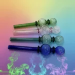 Colorful 6 Inch Durable Borosilicate Oil burner pipe - Pack of 5