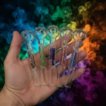 4-Inch Crystal Filled Glass Oil Burner Pipe (12 Pack)
