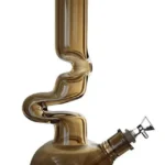 14-Inch Metallic Zong Beaker Bong | Gold Finish Water Pip