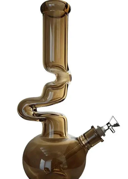 14-Inch Metallic Zong Beaker Bong | Gold Finish Water Pip