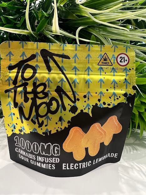 To The Moon- Infused Sour Gummies- Electric Lemonade- 1000mg