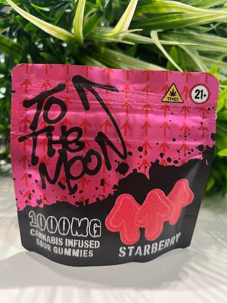 To The Moon- Infused Sour Gummies-Starberry – 1000mg