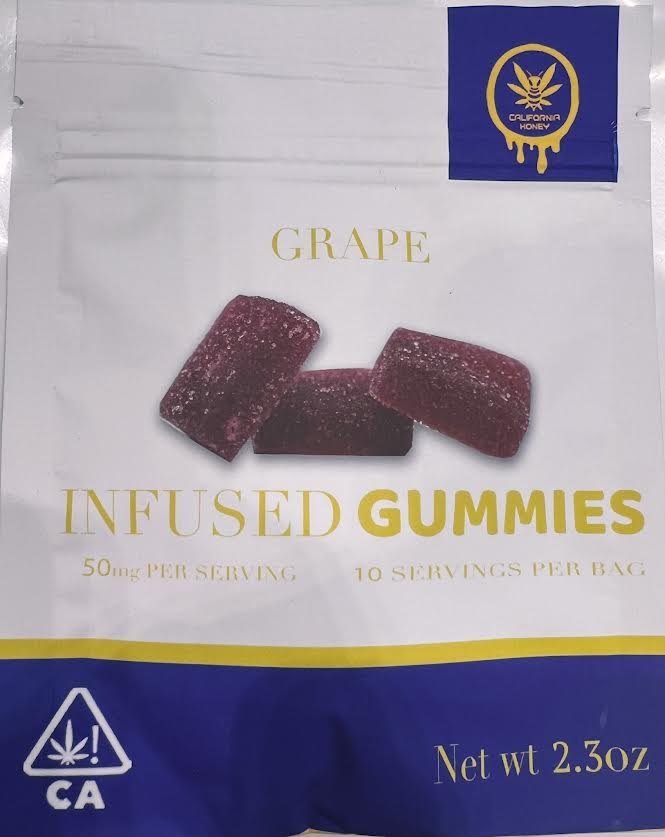 California Honey- Infused Gummies- Grape