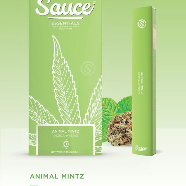 SAUCE- DISPOSABLE 1G LIVE RESIN INFUSED- ANIMAL MINTZ