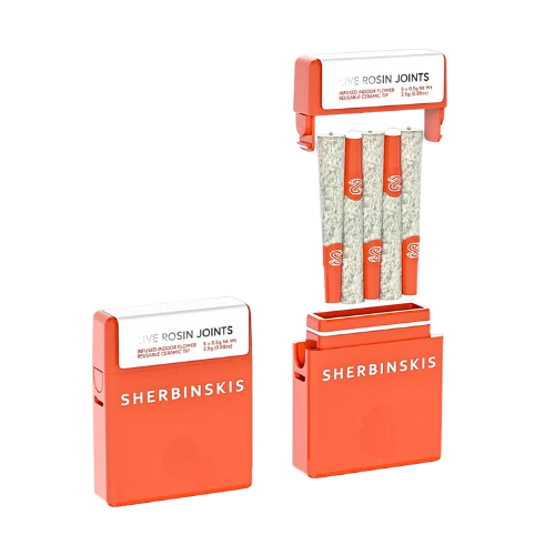 SHERBINSKIS- Live Rosin Infused 5pck Pre rolls- LEMON TAFFY