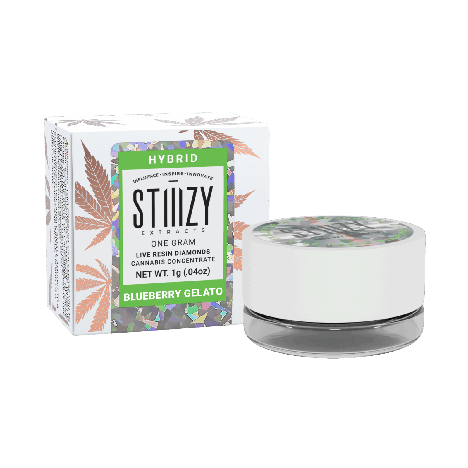 STIIIZY- LIVE RESIN DIAMONDS CONCENTRATE- 1G- BLUEBERRY GELATO