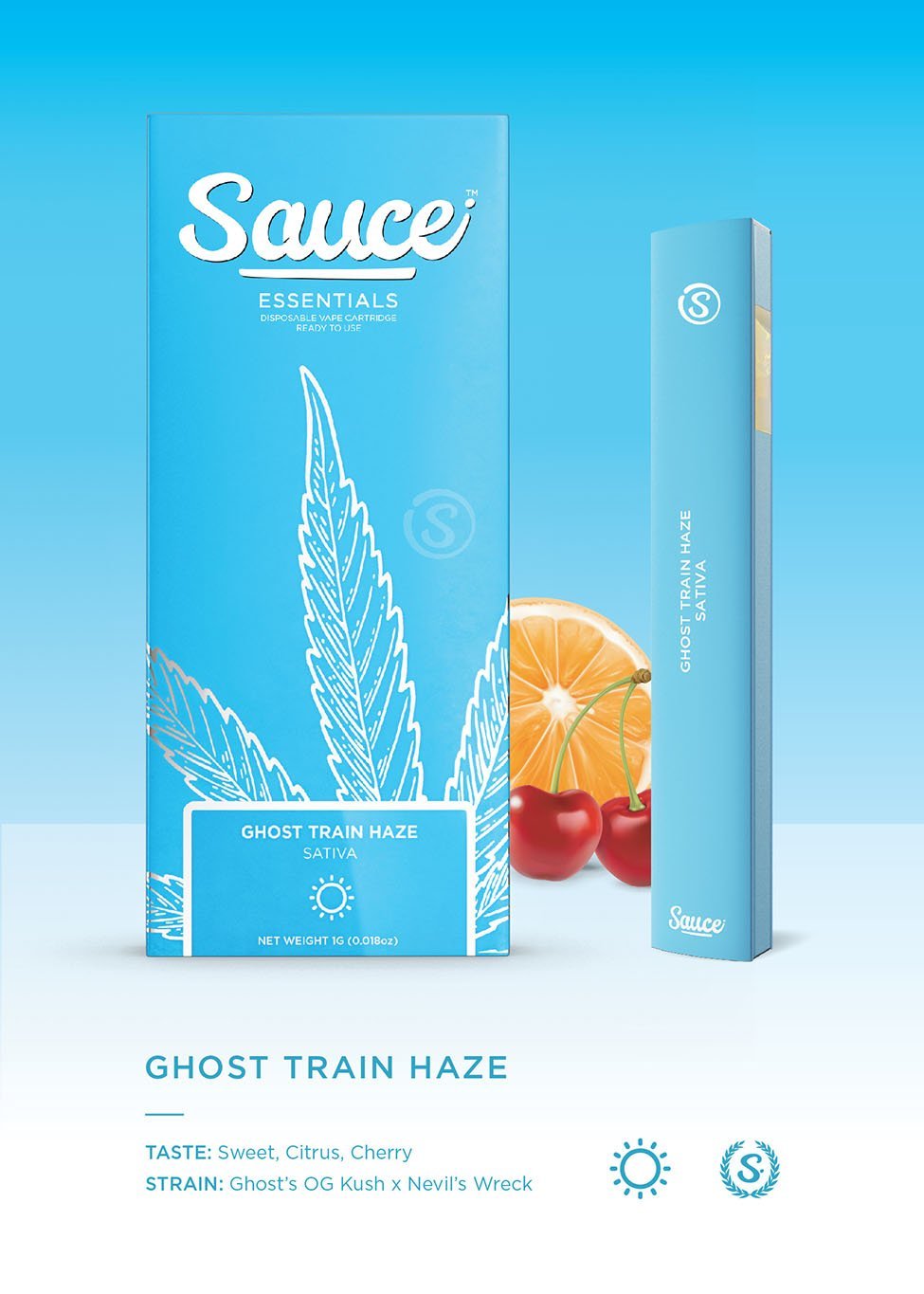 SAUCE- DISPOSABLE 1G LIVE RESIN INFUSED- GHOST TRAIN HAZE