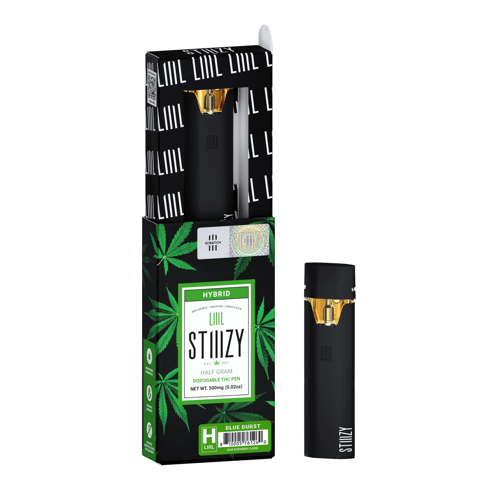 STIIIZY DISPOSABLE- HALF GRAM- BLUE BURST