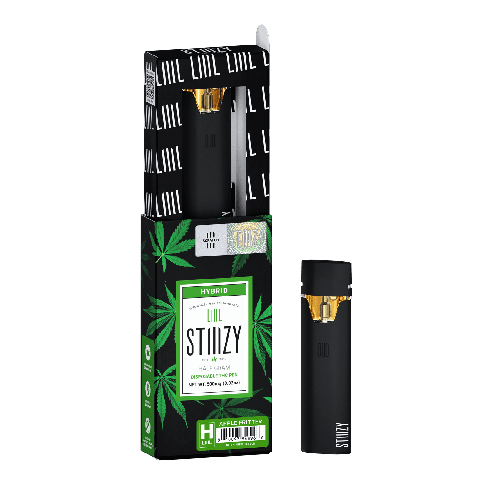 STIIIZY DISPOSABLE- HALF GRAM- APPLE FRITTER