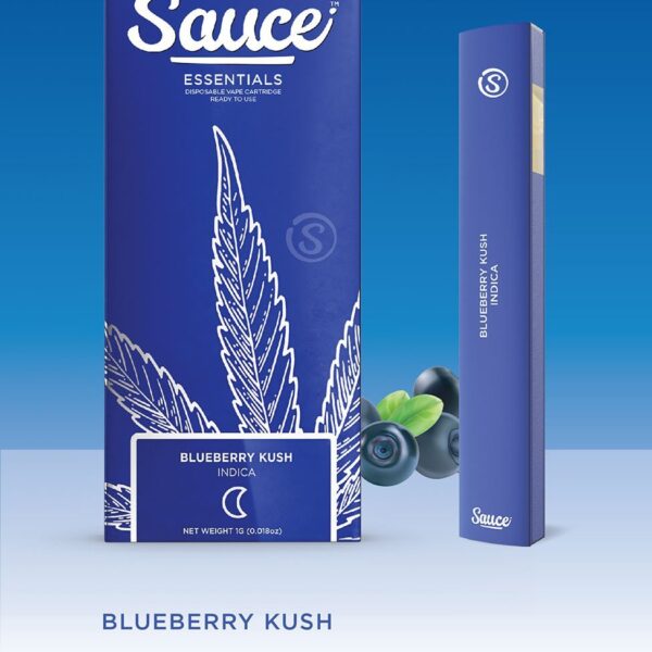 SAUCE- DISPOSABLE 1G LIVE RESIN INFUSED- BLUEBERRY KUSH