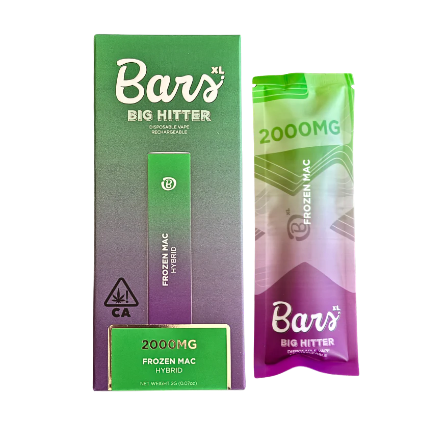 BARS- DISPOSABLE VAPE 2G- FROZEN MAC