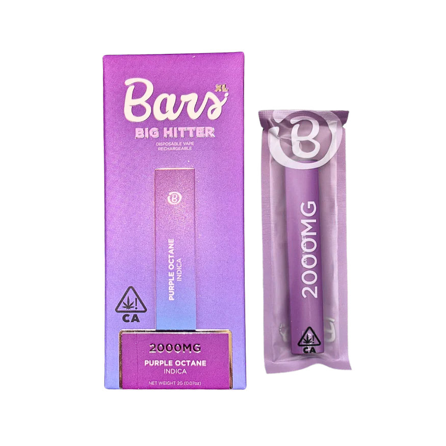 BARS- DISPOSABLE VAPE 2G- PURPLE OCTANE