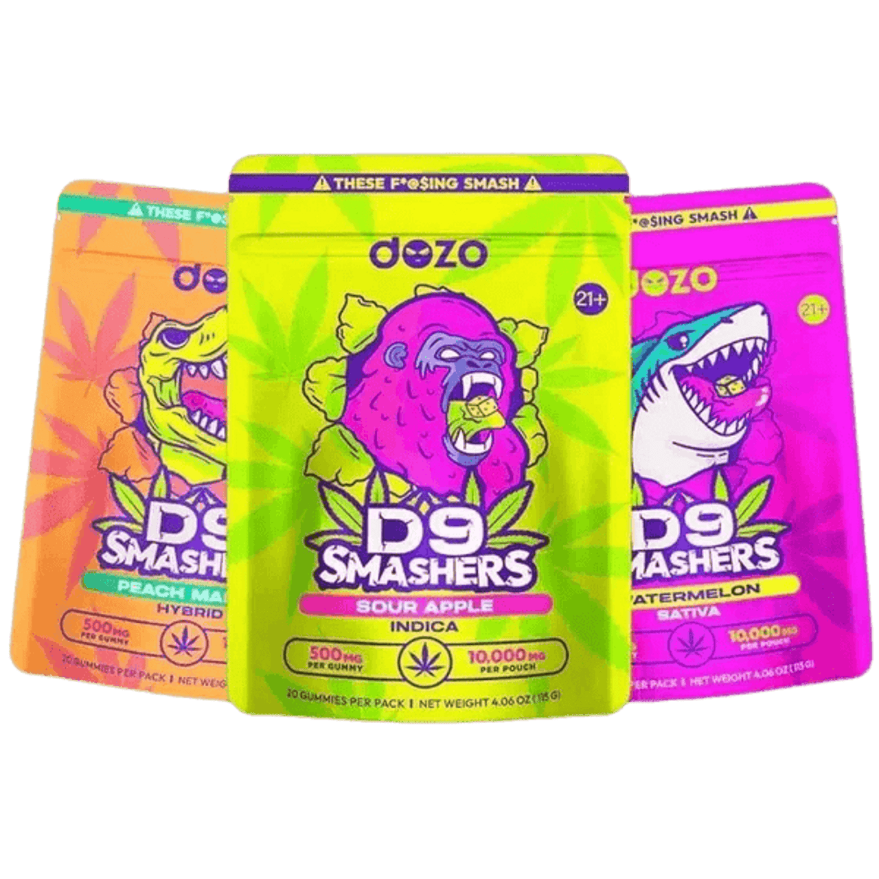 DOZO : D9 Smashers Gummies | 10,000mg