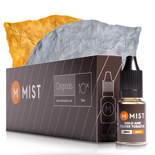 Gold and Silver Tobacco E Liquid (10x10ml)