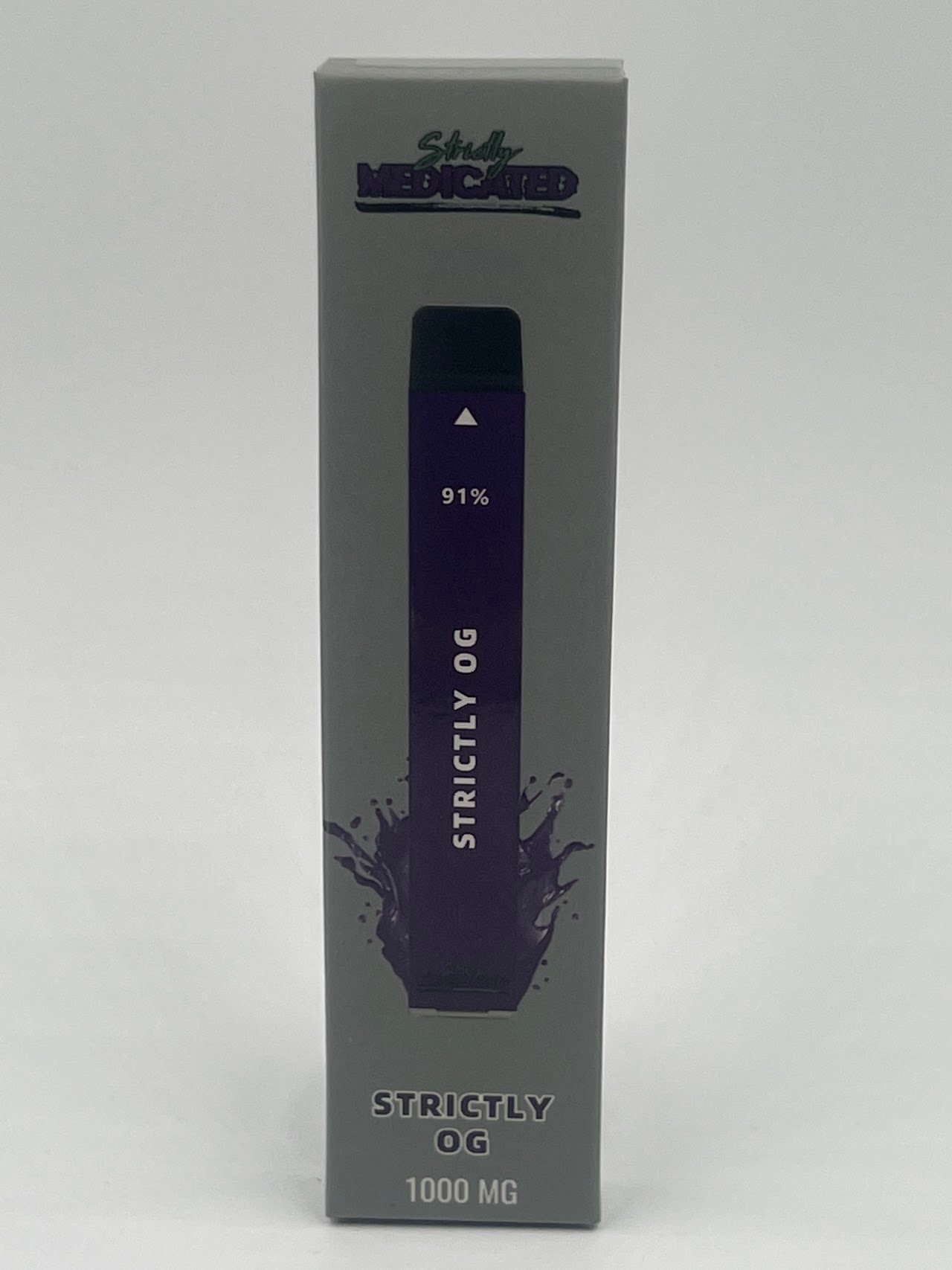 STRICTLY MEDICATED LIVE RESIN DISPOSABLE VAPE BAR (NET WT. 1000 MG) STRICTLY OG, INDICA $40