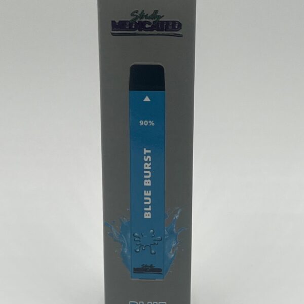 STRICTLY MEDICATED LIVE RESIN DISPOSABLE VAPE BAR (NET WT. 1000 MG) BLUE BURST, INDICA $40