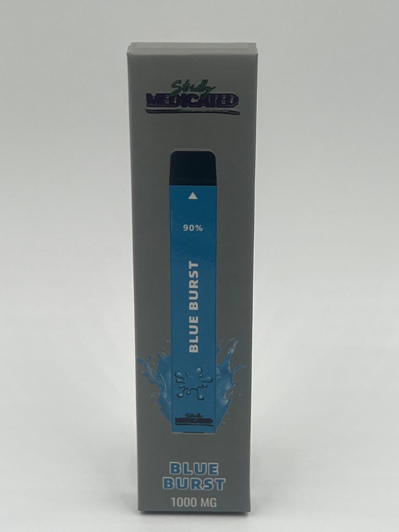 STRICTLY MEDICATED LIVE RESIN DISPOSABLE VAPE BAR (NET WT. 1000 MG) BLUE BURST, INDICA $40