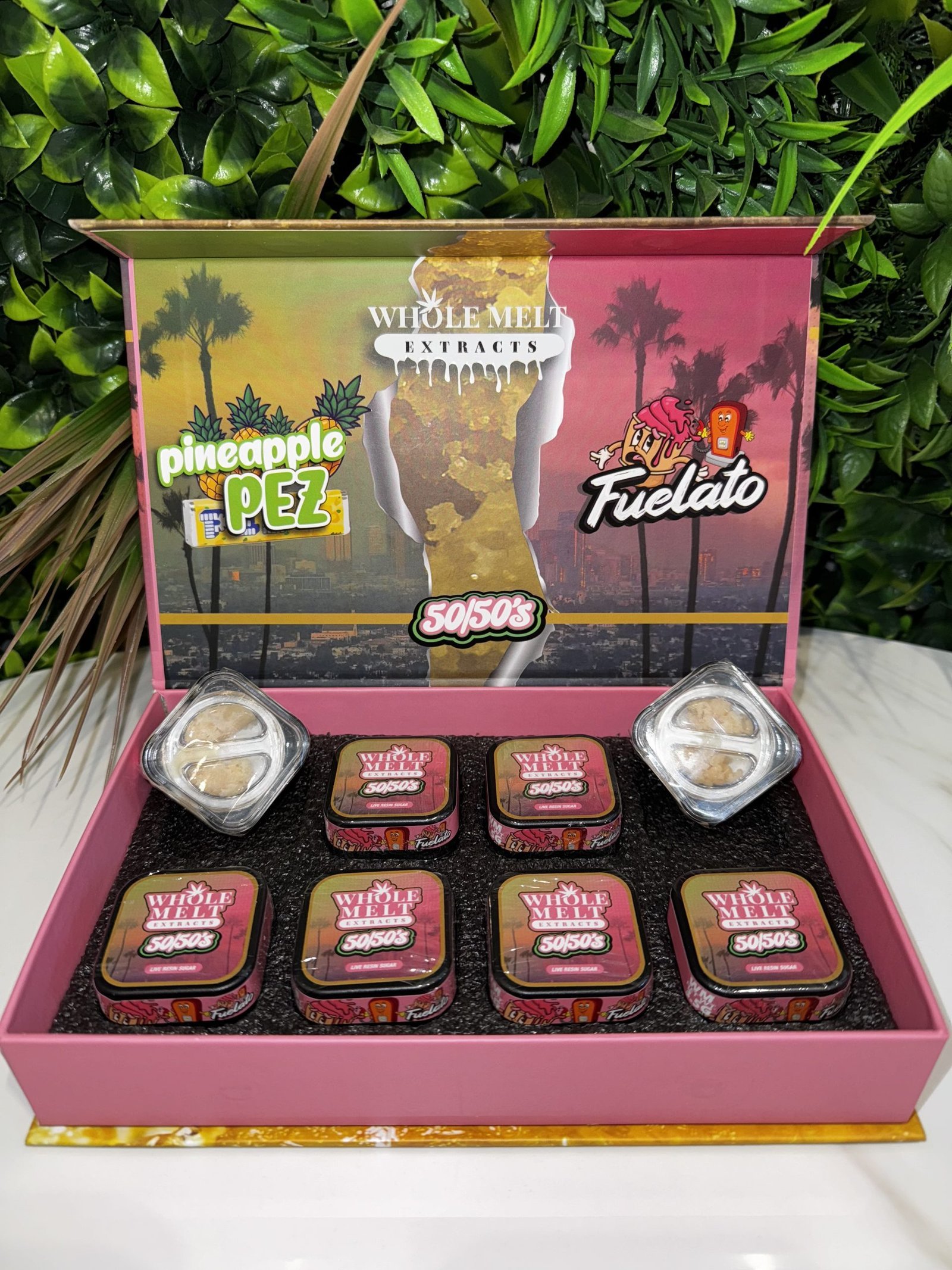 WHOLE MELT EXTRACTS- Premium Live Resin Sugar- 50/50s- PINEAPPLE PEZ/FUELATO- 3.5g