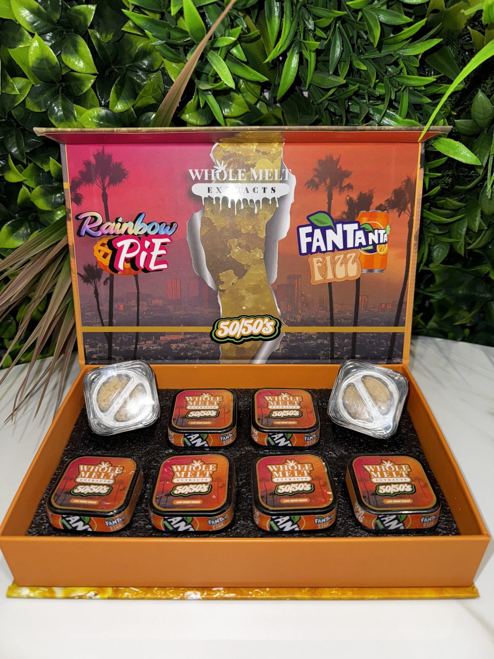 WHOLE MELT EXTRACTS- Premium Live Resin Sugar- 50/50s- RAINBOW PIE/FANTA FIZZ- 3.5g