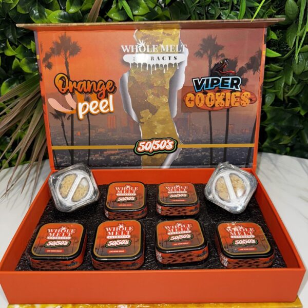 WHOLE MELT EXTRACTS- Premium Live Resin Sugar- 50/50s- ORANGE PEEL/VIPER COOKIES- 3.5g