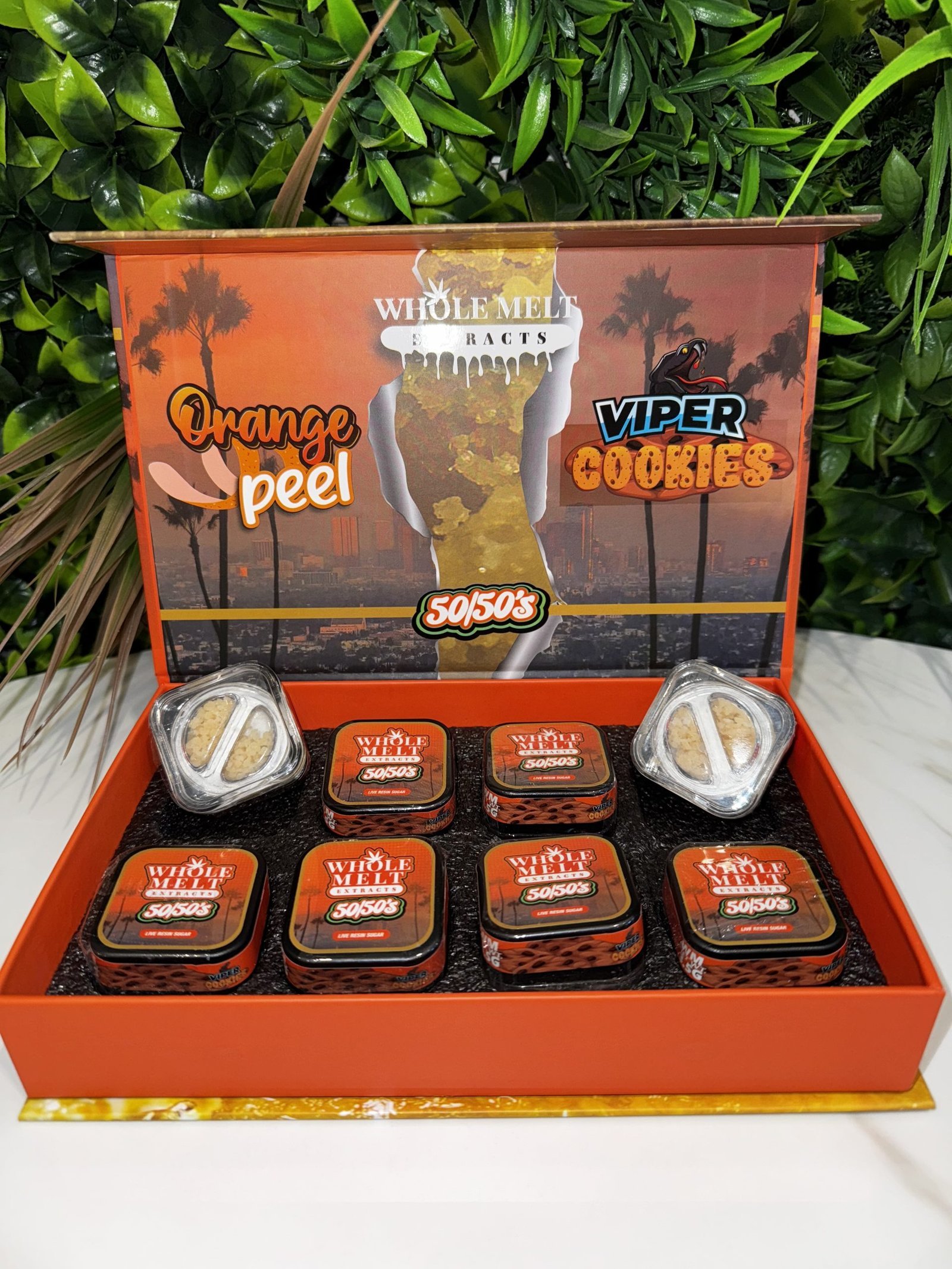 WHOLE MELT EXTRACTS- Premium Live Resin Sugar- 50/50s- ORANGE PEEL/VIPER COOKIES- 3.5g