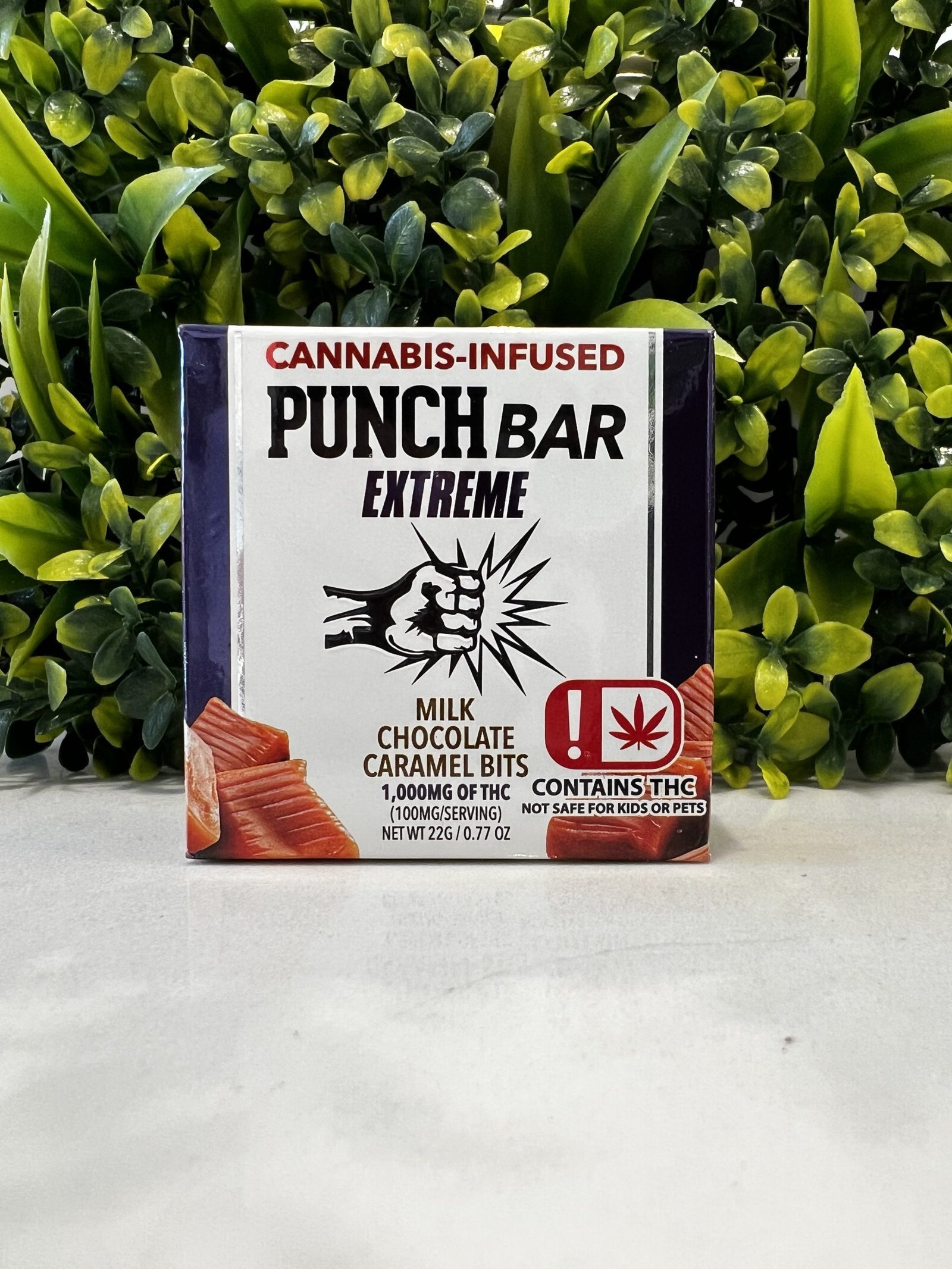PUNCH BAR EXTREME- 1000MG- MILK CHOCOLATE CARAMEL BITS