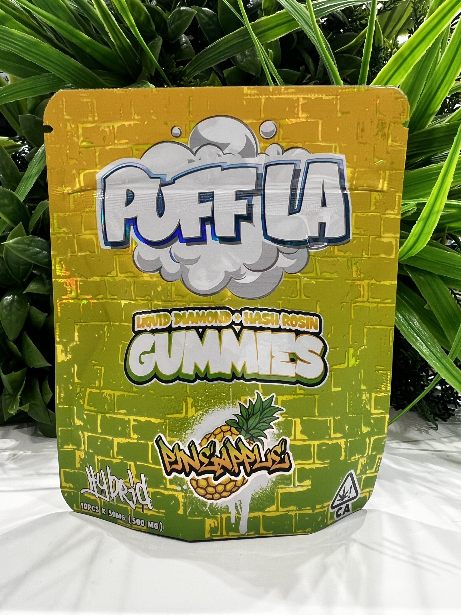 PUFF LA GUMMIES- HASH INFUSED 500mg- PINEAPPLE