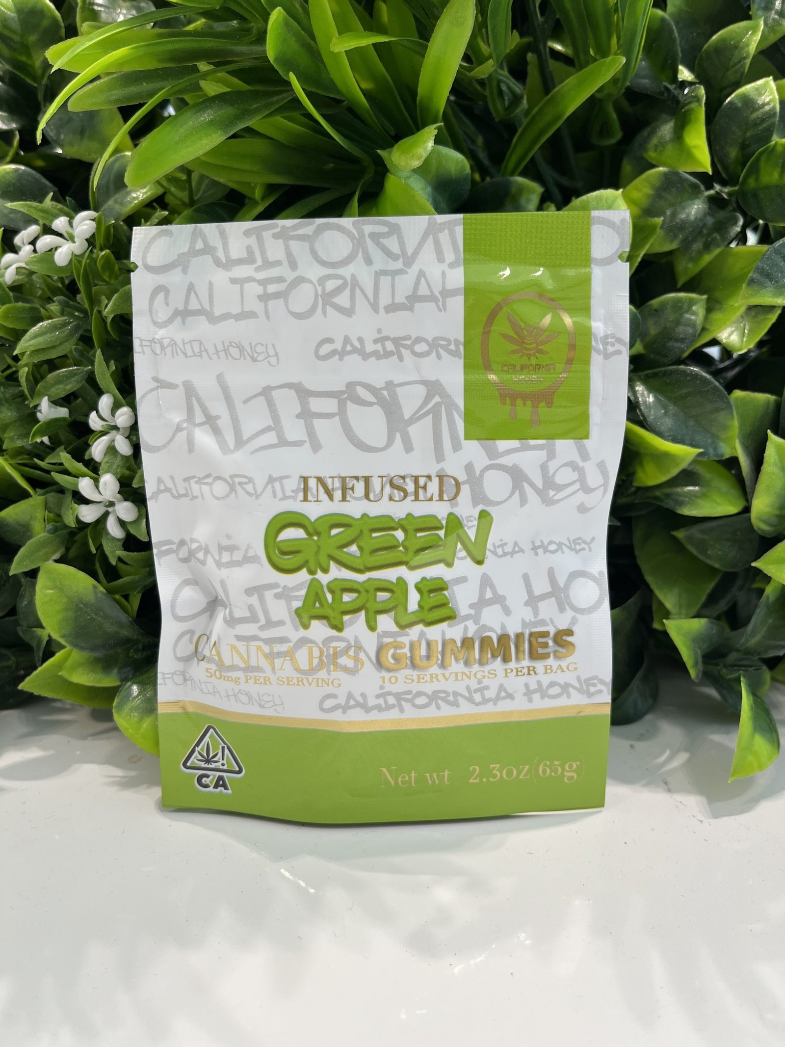 California Honey- Infused Gummies- Green Apple
