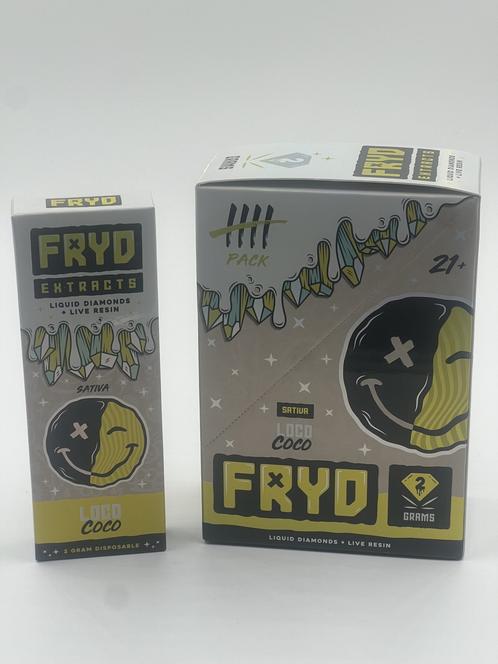 FRYD EXTRACTS LIQUID DIAMONDS LIVE RESIN VAPE BAR (2 GRAM) LOCO COCO (SATIVA) $50