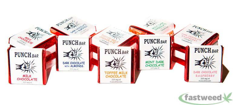 PUNCH BAR- DARK CHOCOLATE ALMONDS- 225MG