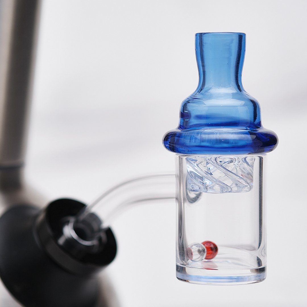 Quartz Banger Kit with Terp Pearls & Vortex Cap – 14mm, 45 degree