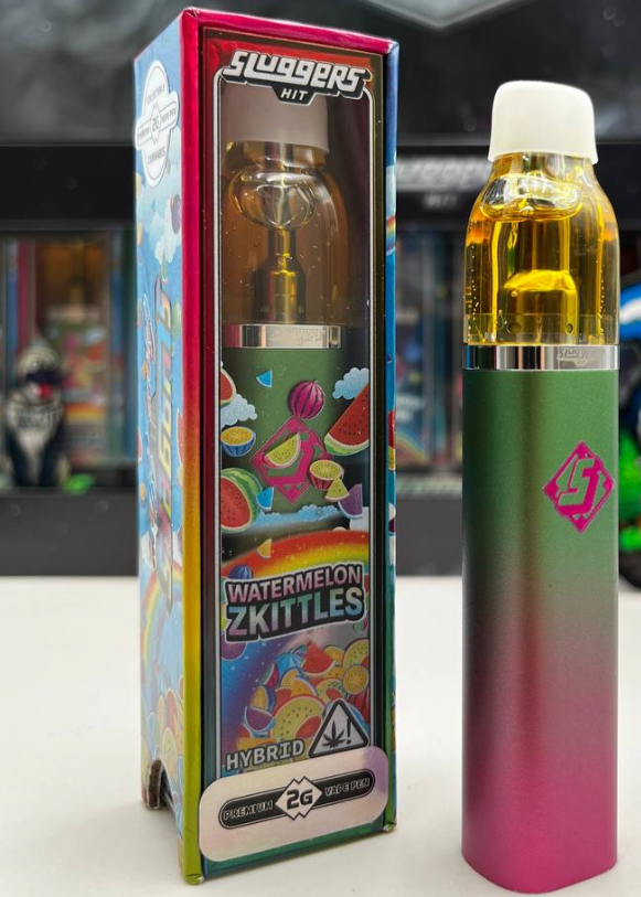 SLUGGERS- PREMIUM CANNABIS- VAPE PEN 2G- WATERMELON ZKITTLES