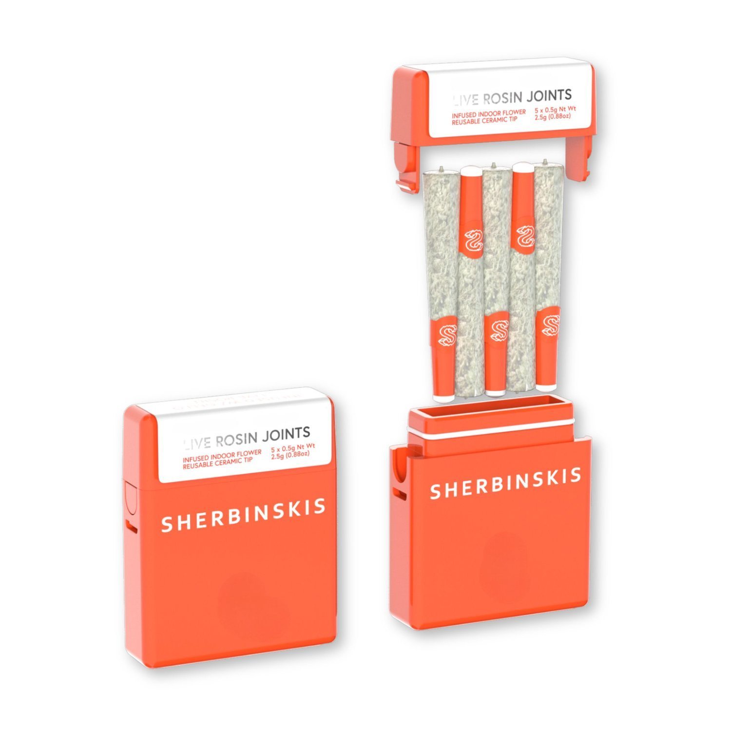 SHERBINSKIS- Live Rosin Infused 5pck Pre rolls- WHITE CHERRY