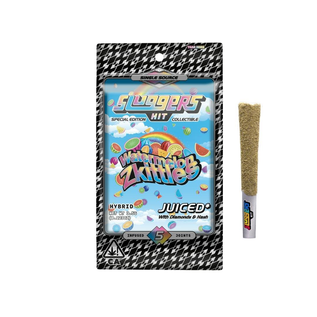 SLUGGERS X COOKIES- INFUSED JOINTS 5PCK- WATERMELON ZKITTLES