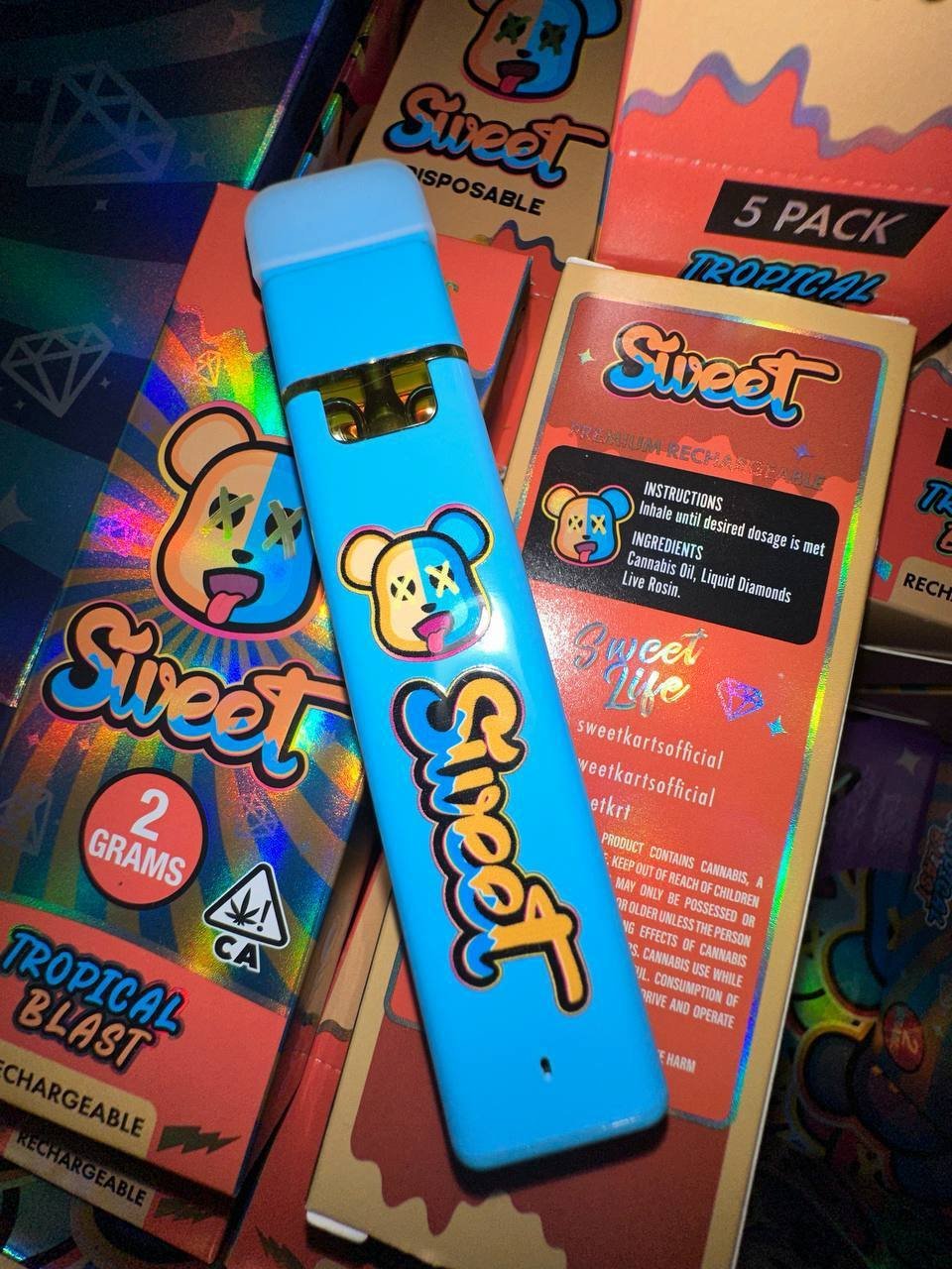 SWEET 2G LIQUID DIAMOND + LIVE ROSIN DISPOSABLE