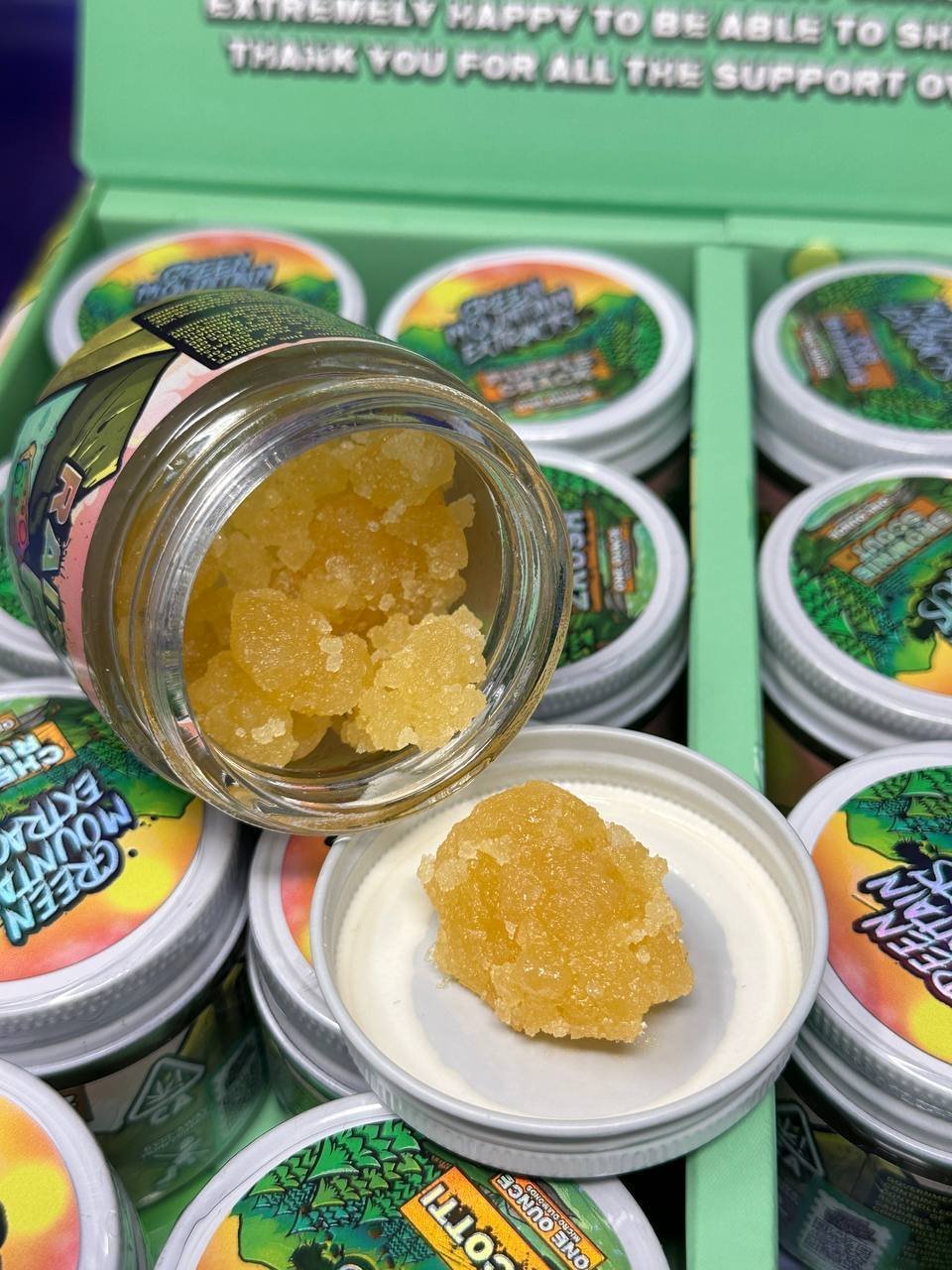 Green Mountain Extracts premium crumble badder sugar Micro diamonds 1oz concentrate